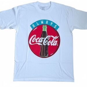 Vintage Coca-Cola Always Coke T-Shirt Mens XL White Single Stitch USA Made
